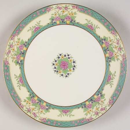 Monticello (Older Green) Large Footed Sandwich Plate