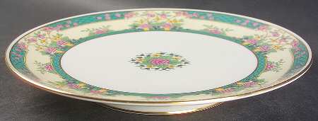 Monticello (Older Green) Footed Cake Plate