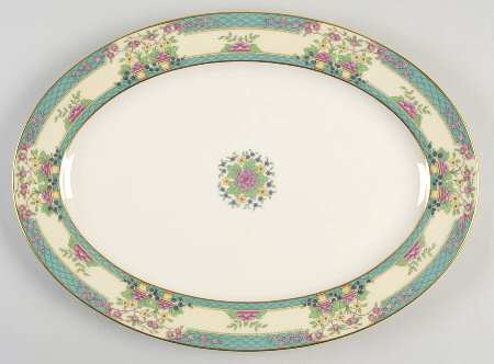 Monticello (Older Green) 15" Oval Serving Platter