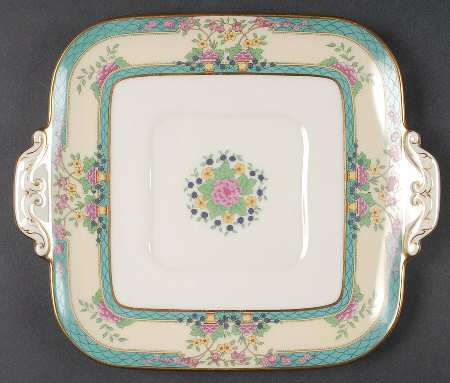 Monticello (Older Green) 10" Square Cake Plate
