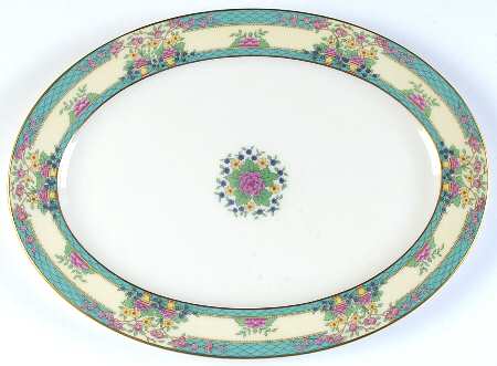 Monticello (Older Green) 13" Oval Serving Platter