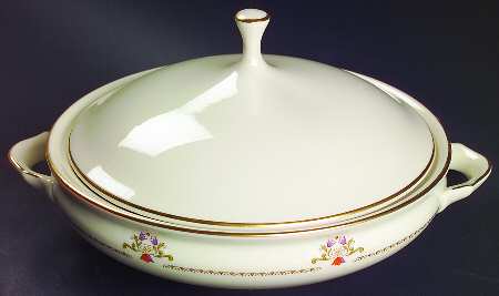 Monticello Orange (Newer) Round Covered Vegetable