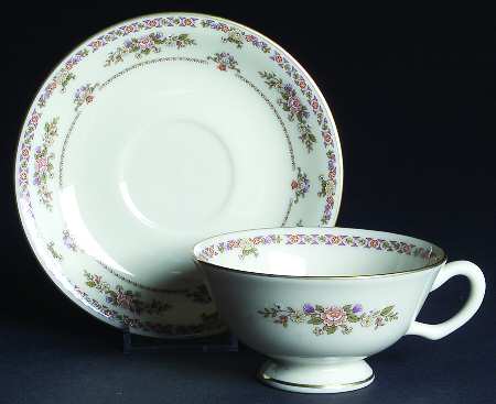 Monticello Orange (Newer) Footed Cup & Saucer Set