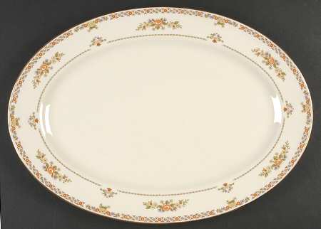 Monticello Orange (Newer) 16" Oval Serving Platter