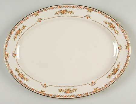 Monticello Orange (Newer) 13" Oval Serving Platter