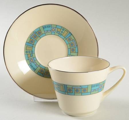 Modern Profile Flat Cup & Saucer Set by Lenox