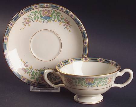 Mystic Footed Bouillon Cup & Saucer