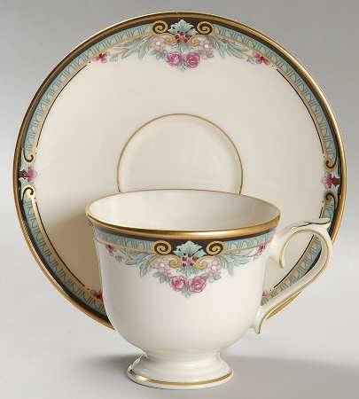 Newbury Square Footed Demitasse Cup & Saucer Set