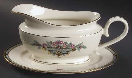 Newbury Square 1999 Shape Gravy Boat & Underplate
