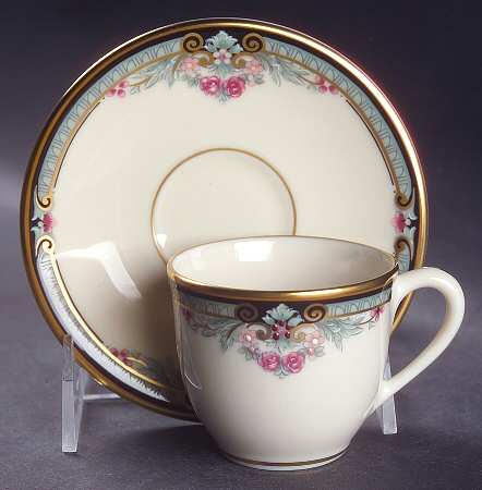 Newbury Square Flat Demi Cup & Saucer Set (1999 Shape)