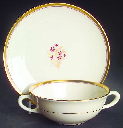 Nydia Flat Cream Soup Bowl & Saucer Set