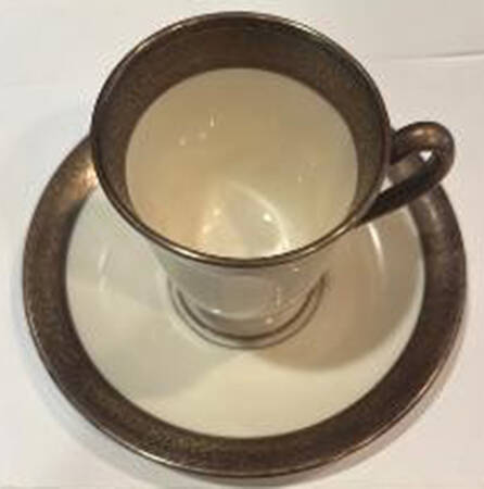 Standford Platinum Demitasse Cup & Saucer Set