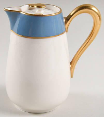O46D Turquoise and Grey (Smooth) Hot Milk Pitcher & Lid