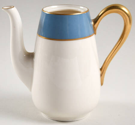 O46D Turquoise and Grey (Smooth) Individual Coffee Pot No Lid