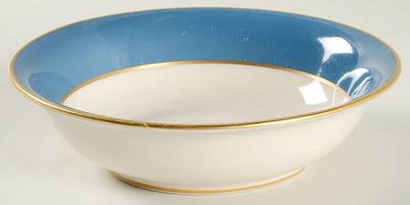 O46D Turquoise and Grey (Smooth) Coupe Cereal Bowl