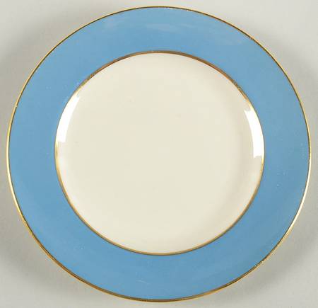 O46D Turquoise and Grey (Smooth) Bread & Butter Plate