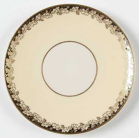 Oakleaf Black Cream Saucer for Cream Soup Bowl