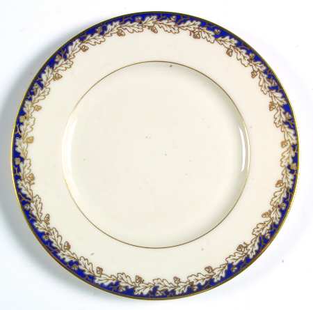 Oakleaf Cobalt Blue (All Cream) Dessert/Pie Plate
