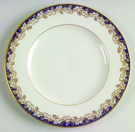 Oakleaf Cobalt Blue (All Cream) Bread & Butter Plate
