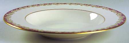 Oakleaf Maroon Rim Soup Bowl