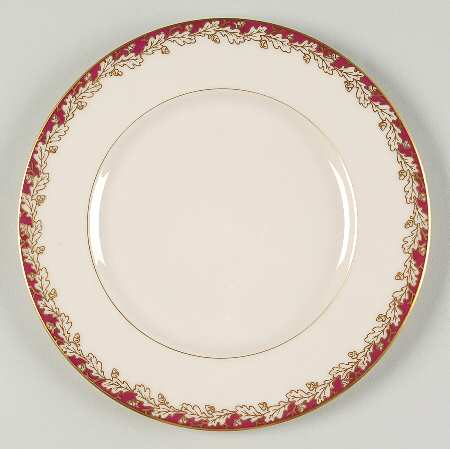 Oakleaf Maroon Salad Plate