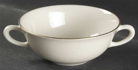 Olympia Gold Flat Cream Soup Bowl