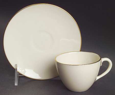 Olympia Gold Flat Demitasse Cup & Saucer Set