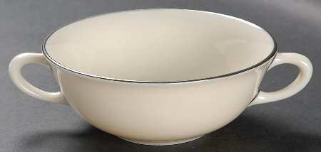 Olympia Platinum Flat Cream Soup Bowl