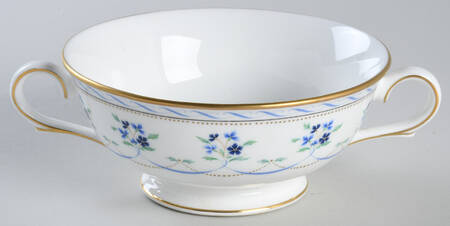 Orleans Blue Footed Cream Soup Bowl