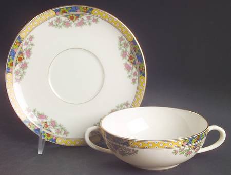 The Orchard Flat Cream Soup Bowl & Saucer Set
