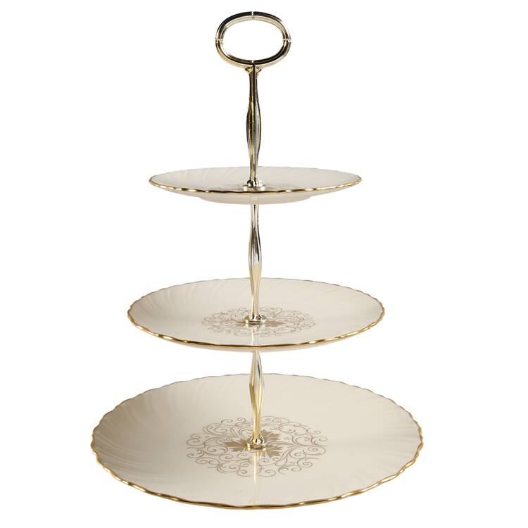 Orleans 13 7/8"-14 1/4" 3-Tiered Serving Tray(DP,SP,BB) HC
