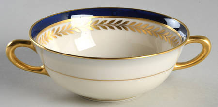 Orleans Cobalt Blue Flat Cream Soup Bowl