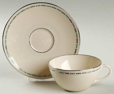 Oslo Flat Cup & Saucer Set by Lenox