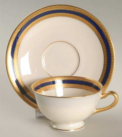 P72 Cobalt Blue Footed Demitasse Cup & Saucer Set