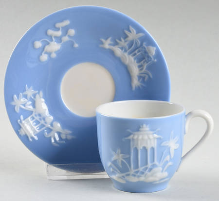 Pagoda Blue Saucer for Demitasse Cup
