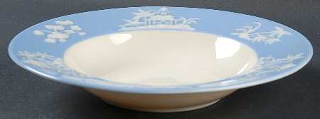 Pagoda Blue Rim Soup Bowl