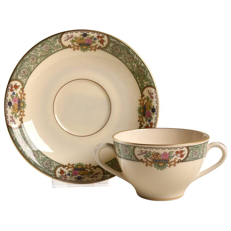 Peking Footed Bouillon Cup & Saucer