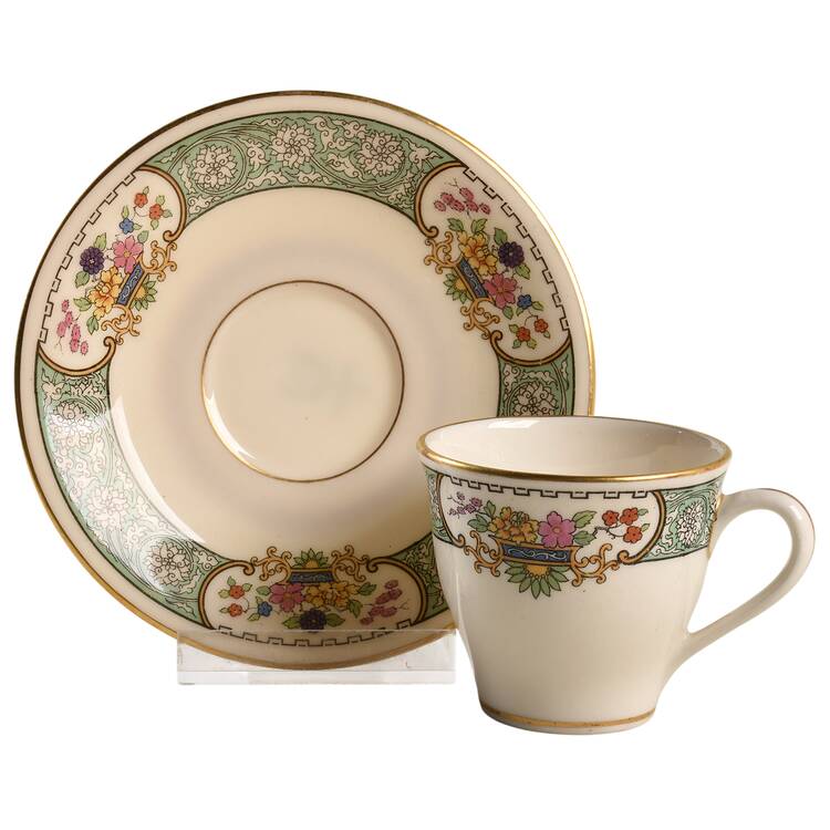 Peking Flat Demitasse Cup & Saucer Set