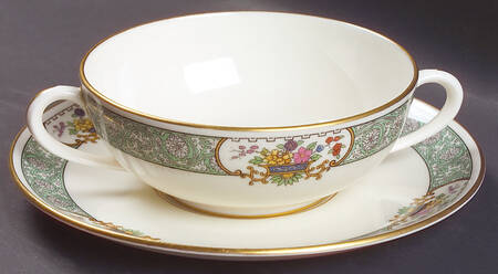 Peking Flat Cream Soup Bowl & Saucer Set