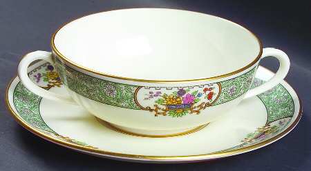 Peking Flat Cream Soup Bowl & Saucer Set