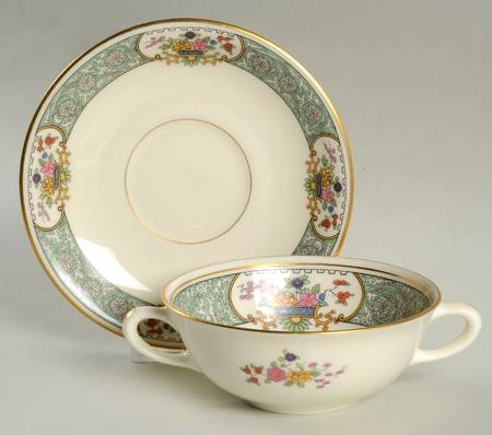 Peking Flat Cream Soup Bowl & Saucer Set
