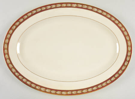 Pembrook Maroon 16" Oval Serving Platter