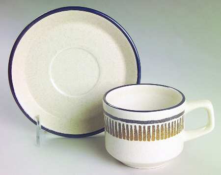 Percussion (Trim On Edge) Flat Cup & Saucer Set