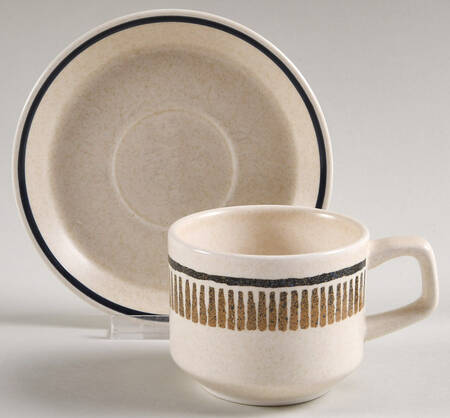 Percussion (Trim Off Edge) Flat Cup & Saucer Set