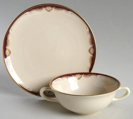 Pierce Flat Cream Soup Bowl & Saucer Set