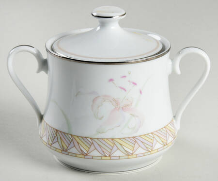 Pink Lily Sugar Bowl & Lid by Lenox