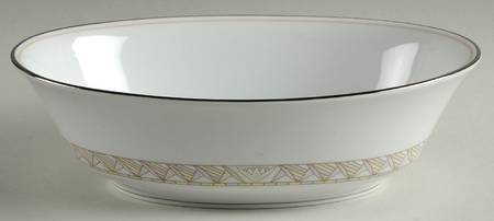 Pink Lily 9" Oval Vegetable Bowl