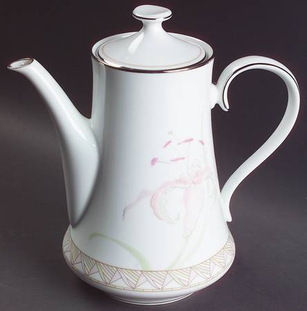 Pink Lily Coffee Pot & Lid by Lenox