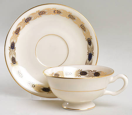 Pinehurst Cobalt Blue Footed Cup & Saucer Set