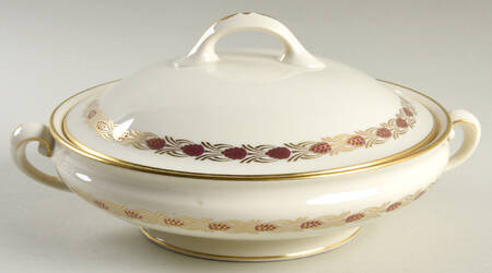 Pinehurst Maroon Round Covered Vegetable